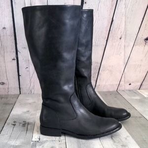 Born Black Soft Leather Boot Size 6M